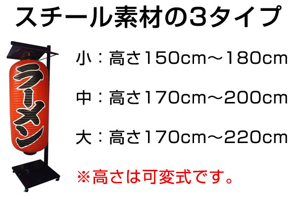 スチール素材の3タイプ